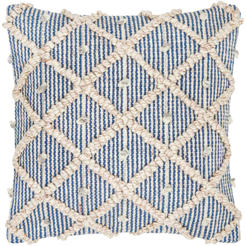 Embroidered Throw Pillow, 22" x 22", Down