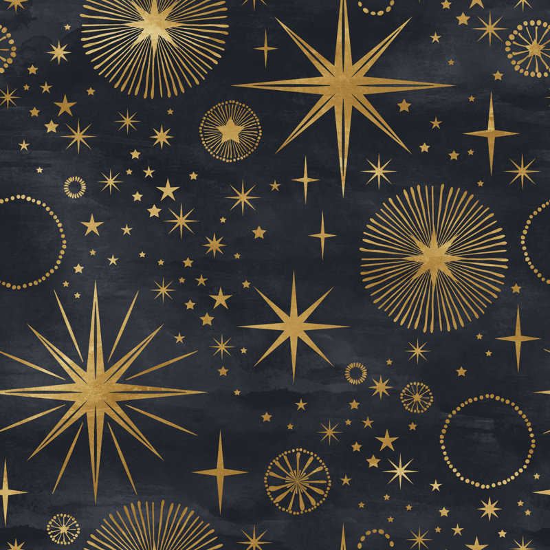 Rouleau de papier peint Fritz Stars and Circles, L 16,67 po x l 25 po
