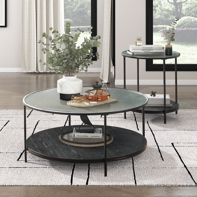 Ensemble de 2 tables d'appoint modernes 2 pièces