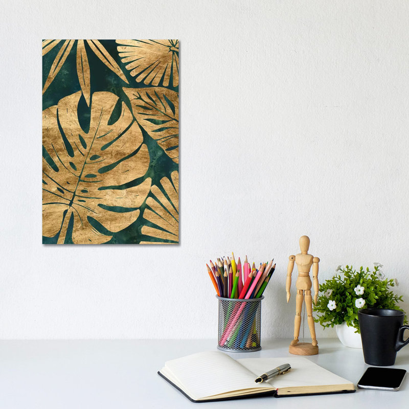 Emerald Jungle II by June Erica Vess - Wrapped Canvas Gallery-Wrapped Canvas Giclée, 20.32 cm H x 30.48 cm W