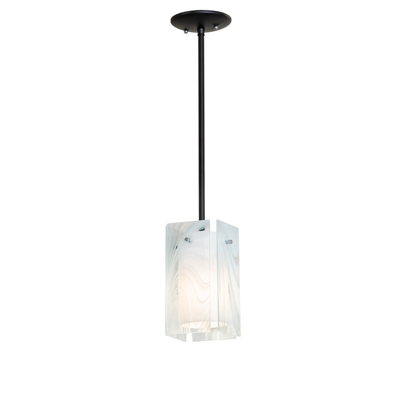 Luminaire suspendu cylindrique à 1 lumière Quadrato