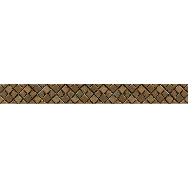 Ambiance 1.25" x 12" Resin Matrix City Border Tile, Bronze