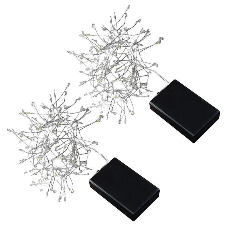 Seda Battery Operated LED Firecracker Fairy String Lights, White - 2 Count, White