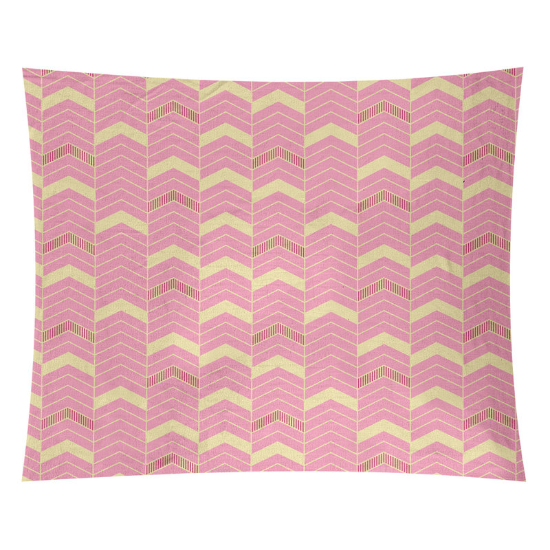 Tapisserie Stephenie, H 27,5 po x l 37,5 po, Jaune / Rouge / Rose