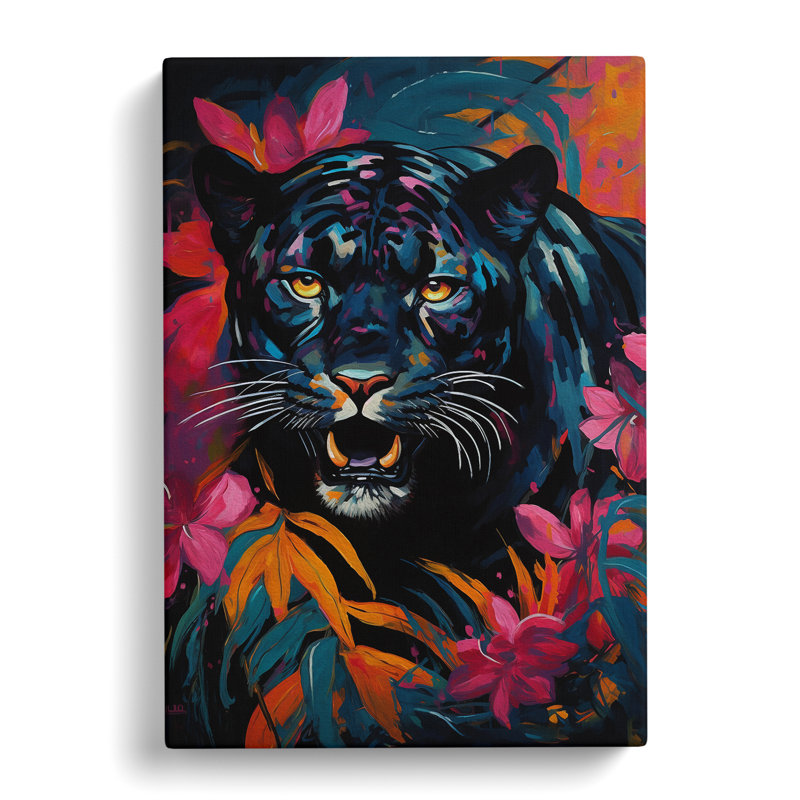 Panther Expressionism No.2 - Wrapped Canvas, 76cm H x 50cm W x 3cm D