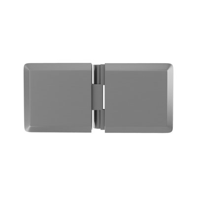 Adjustable Beveled Glass To Glass Mount Clip 3/8" and 1/2" Glass Thickness Satin Chrome Finish