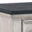 Sawz Nightstand With 3 Drawers, Charcoal Plank Top, Light Gray Wood