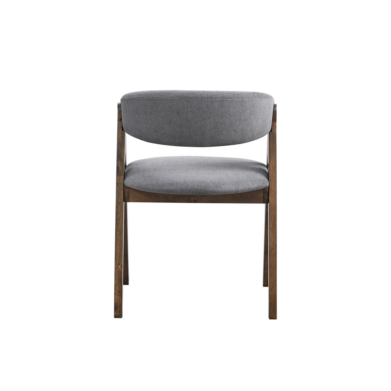 Confortable chaise d'appoint grise 2 - éblouissante finition noyer 2 chaises élégantes colorées