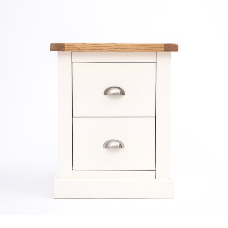 Horacia 45 cm W Bedside Table, Off White