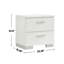 Table de chevet 2 tiroirs au fini blanc ultrabrillant