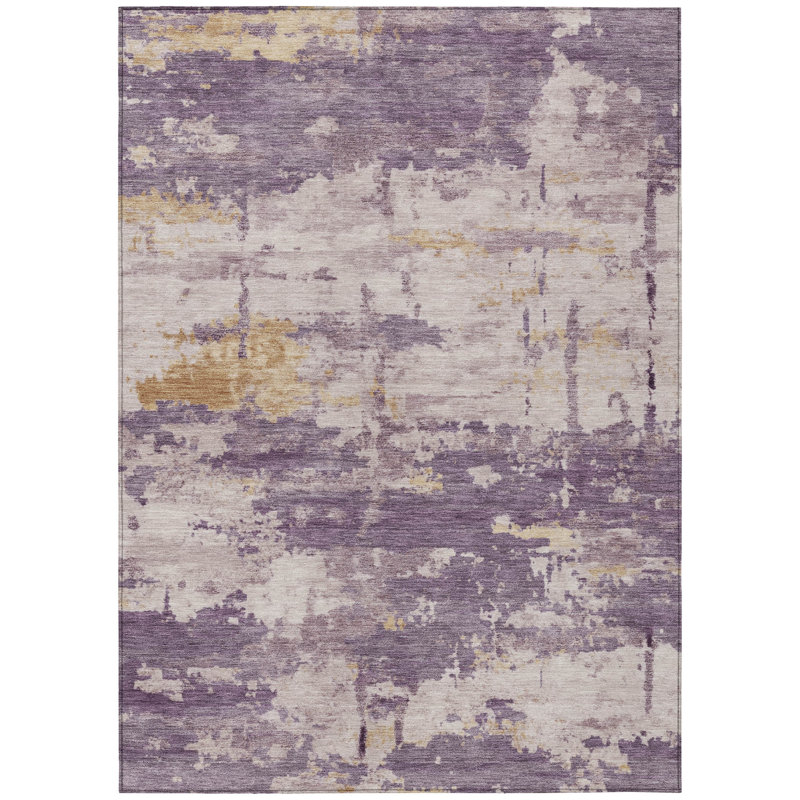 Machine Washable Indoor/Outdoor Earleville ACN2362 Abstract Rug, Rectangle 8' x 10'