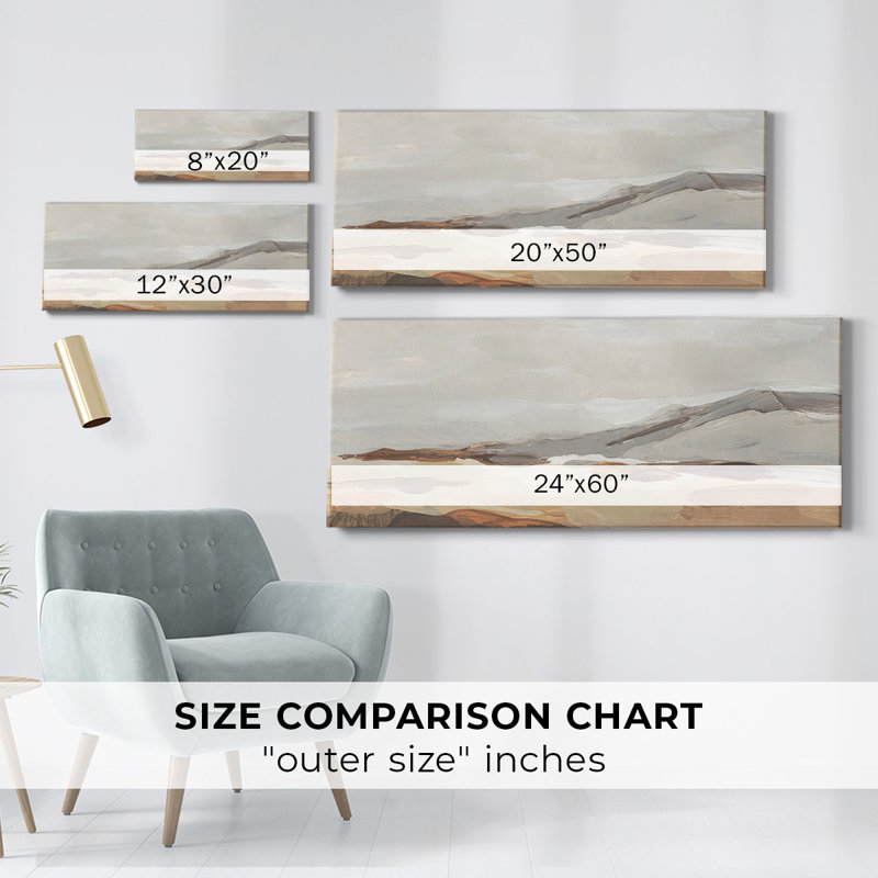 «Dusky Mountain I», reproduction sur toile, H 8 po x l 20 po x P 1,5 po