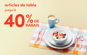 articles de table en solde