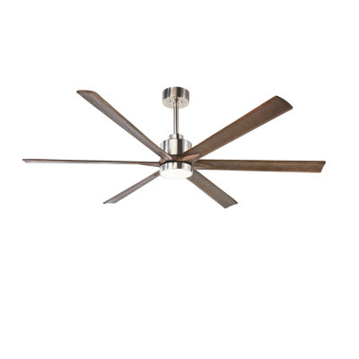 Large Solid Wood Ceiling Fan Light Kit with Remote Control