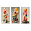 Abstract Geometric Marbles Pyramid I - Abstract Modern Shapes Metal Wall Decor Set Of 3-1083412119