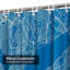 Rideau de douche bleu avec 12 crochets-2112365245