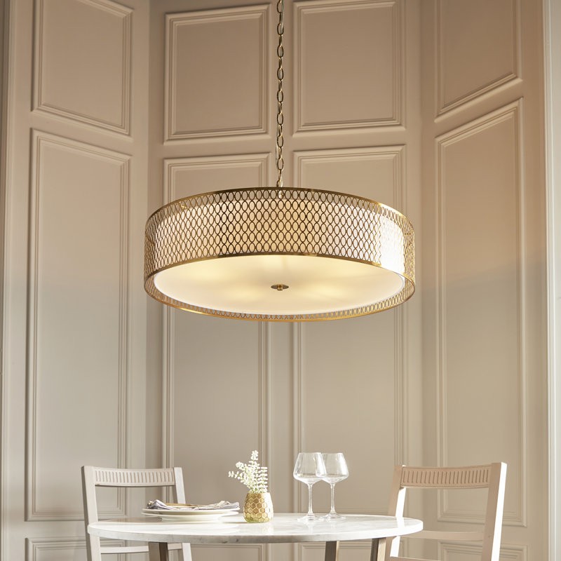 Erika 6-Light Tiered Pendant, Gold, Gold
