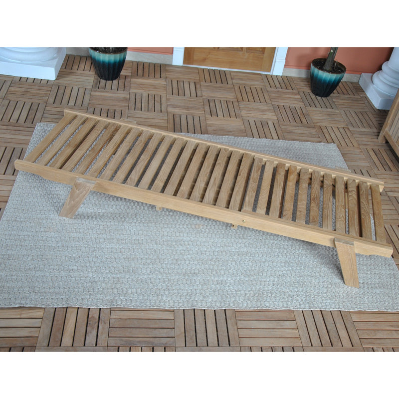 Chaise longue inclinable en teck Vasques