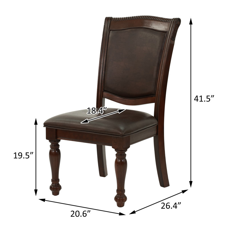Ananio Faux Leather Dining Chair in Brown