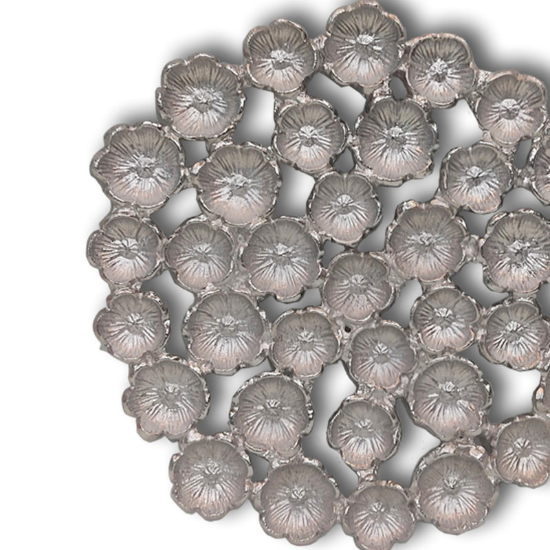 Décoration murale feuille moqueuse, Argent