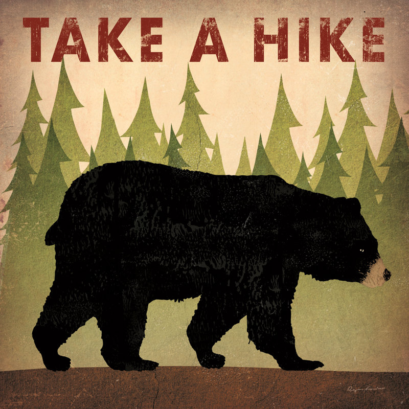 Take A Hike - ours noir, H 30 po x l 30 po x P 1,25 po