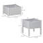 Ensemble de lit de jardin surélevé 2 pièces Outsunny - Gris