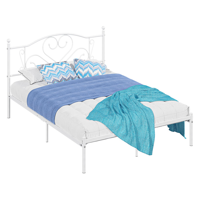 Paitlyn Metal Open-Frame Bed, White, Full
