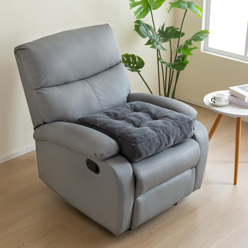20"×20"×4" Senior Rising Aid Recliner Cushion – High-Density Foam Tufted Corduroy Seat Pad for Posture Support