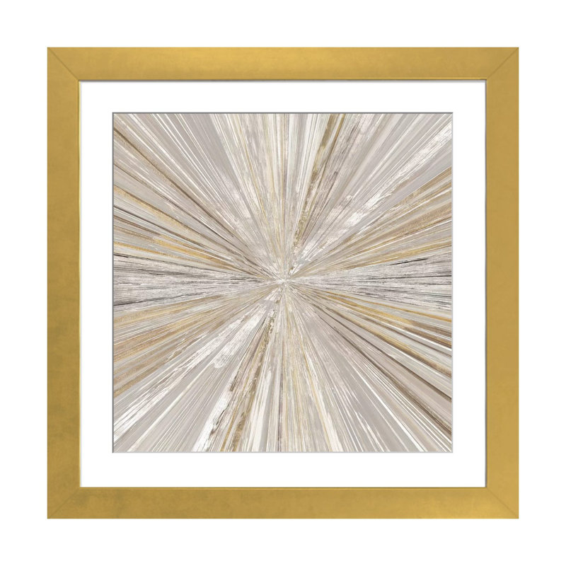 Shimmering Light II par Tom Reeves - impression d'art graphique, H 16 po x l 16 po, Papier dans un cadre photo, Gold