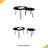 Nesting Coffee Table Set Of 2, Circular Nesting End Table Set, Round Tabletop, And Sturdy Metal Base For Living Room-2022769363-2022769359