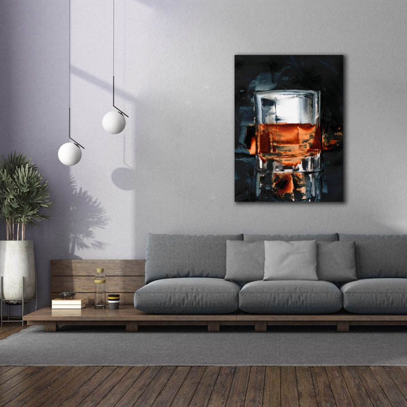Toile épique Graffiti «Bourbon Glass 1» par Ethan Harper, 40 po x 54 po
