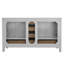 Meuble-lavabo autoportant 60 po en bois massif gris 60 po