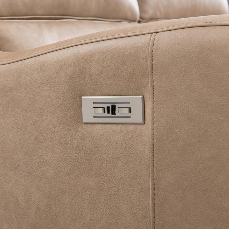 Bernhardt Ventura Leather Power Motion Sofa