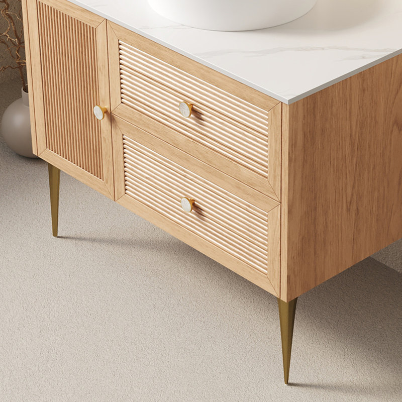 Armoire de rangement autoportante en contreplaqué pour salle de bain, 36"