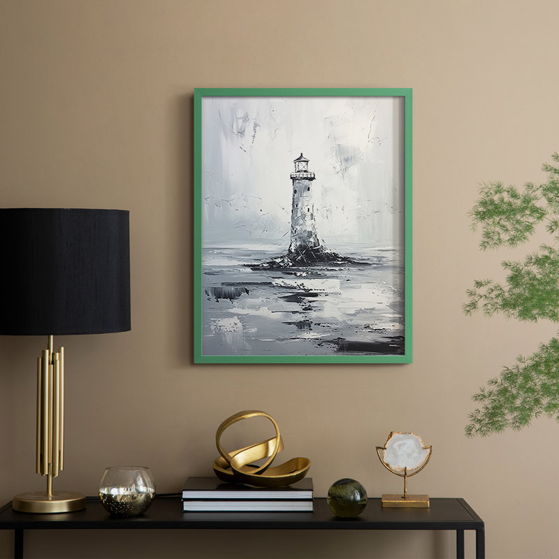 Reproduction encadrée NAUTICAL Series Dxxiii - bois massif, H 30 po x l 24 po, Vert