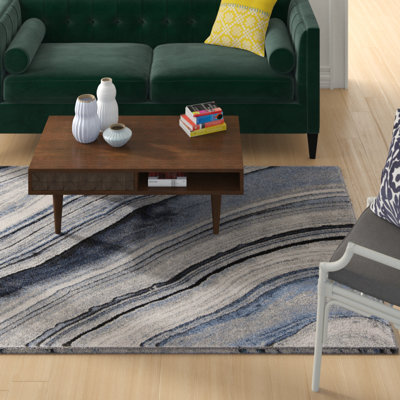 Tapis bleu / gris Azuela
