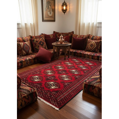 One-of-a-Kind 3'3" X 5'1" New Age Wool Area Rug in Red