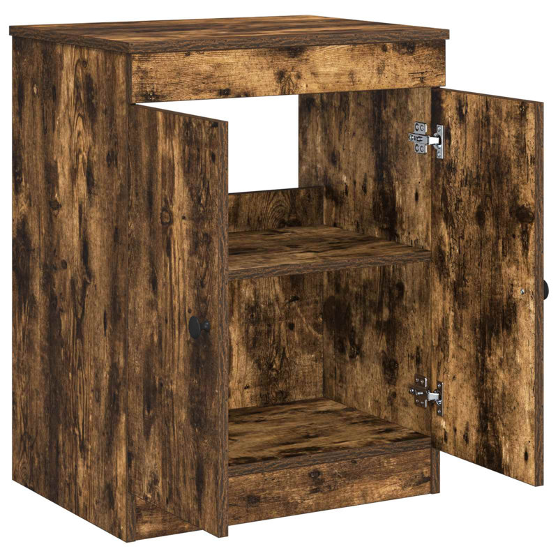 54cm Bathroom Vanity Base Only, Smoked Oak