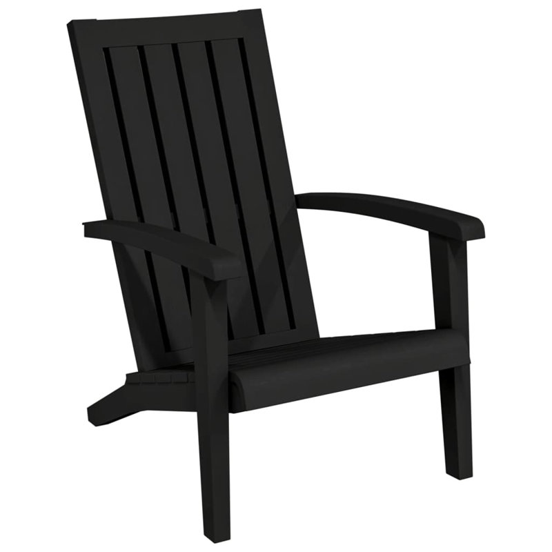 Akili Outdoor Adirondack Chair, Black