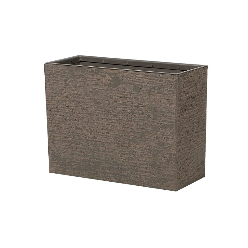 Fayette Ceramic Planter Box, Brown, 45cm H x 60cm W x 25cm D
