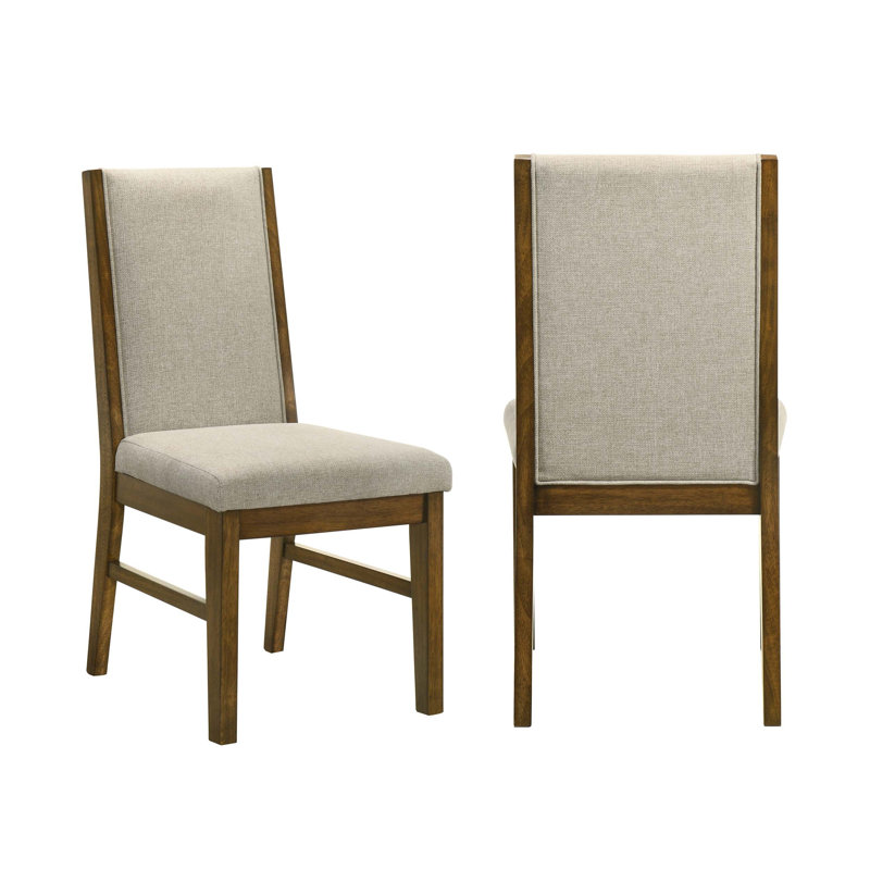 Chaises capitonnées capitonnées 2 pièces avec tissu doux pour un confort luxueux dans une salle à manger moderne