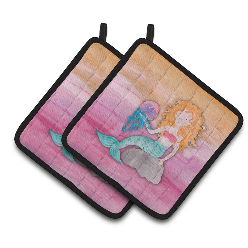 Cuisinier poignée aquarelle blonde sirène caroline