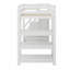 Lit mezzanine en bois avec escalier, tablettes de rangement et garde-robe, garde-corps et lumières DEL-2118221869
