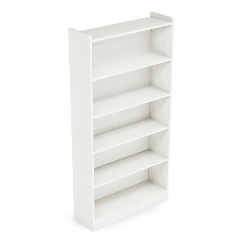 70.87" 6-Tier Modern White Library Bookshelf With Storage For Living Room, Office, Bedroom, White