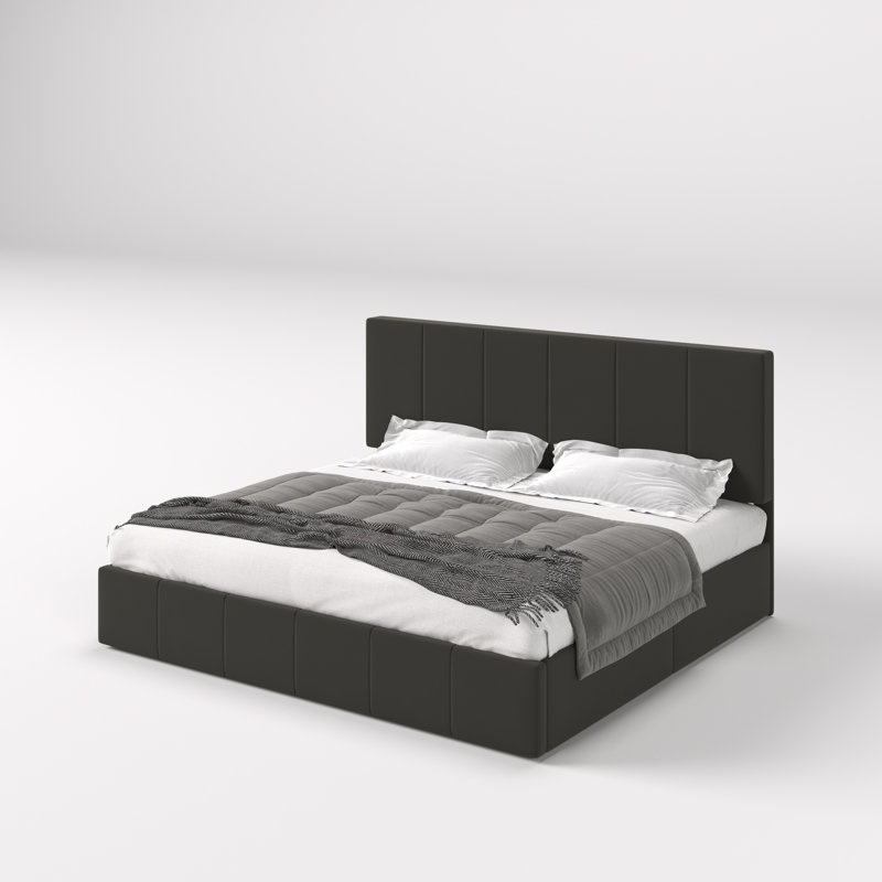Latitude Run® Hydraulic Lift Up Storage Velvet Upholstered Platform Bed ...