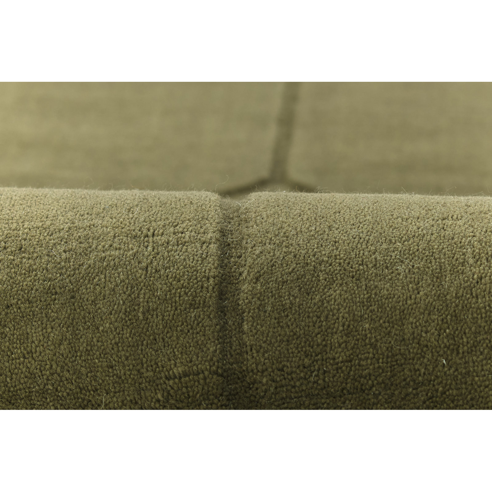 Aldery Green Hand-Loomed Geometric Wool Rug, 5' X 8'