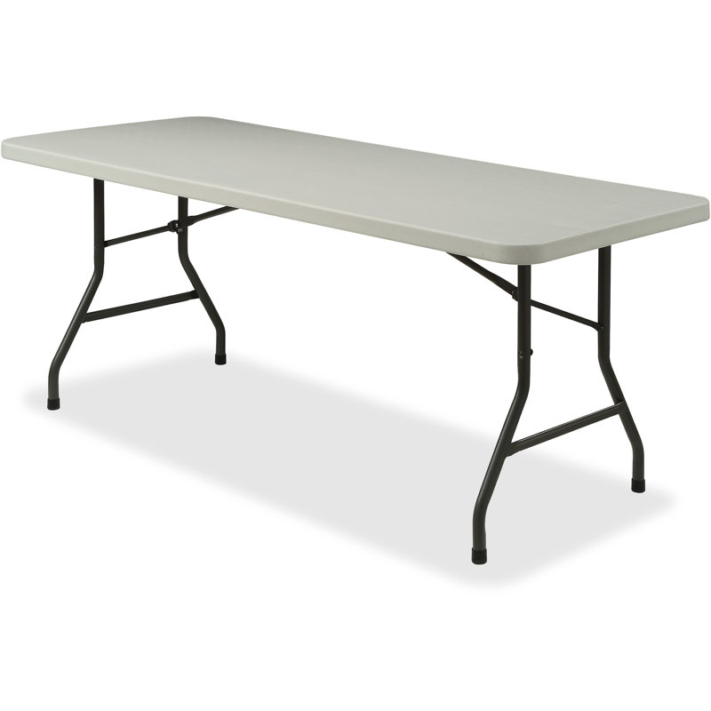 Lorell Rectangular Portable Banquet Table, 29" H x 60" W x 30" D, Grey