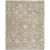 Anatolia Hand Knotted Wool Ikat Area Rug in Beige