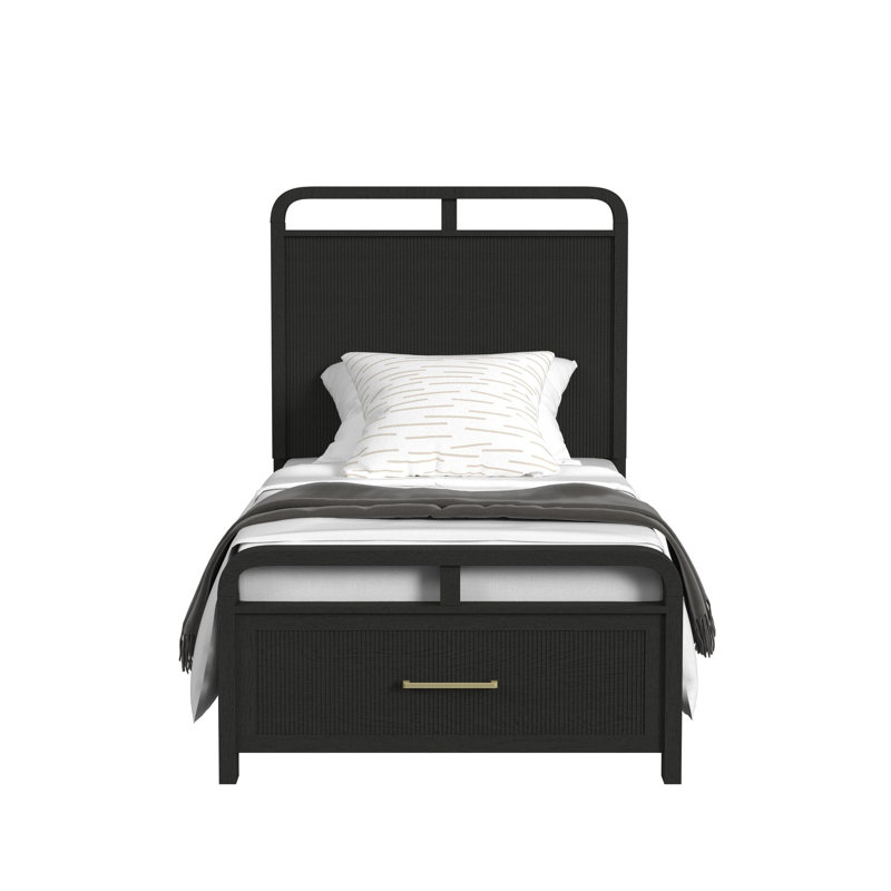 Lit simple avec rangement Busey, Simple