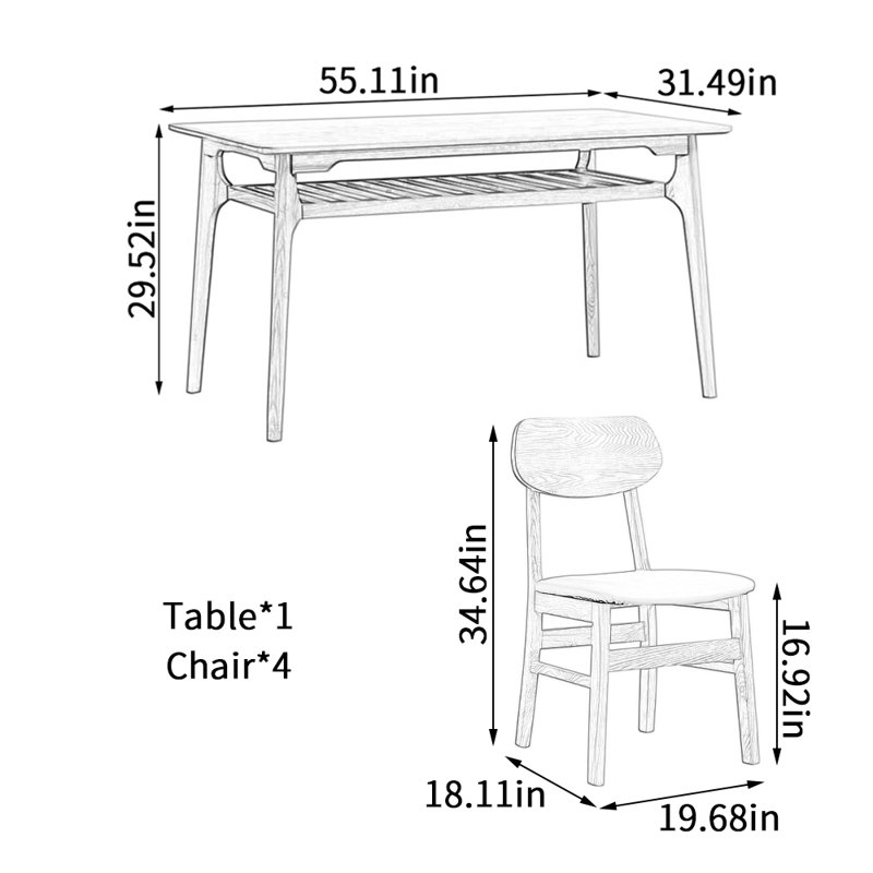Samih, H 29,52 po x L 55,11 po x l 31,49 po, Brun